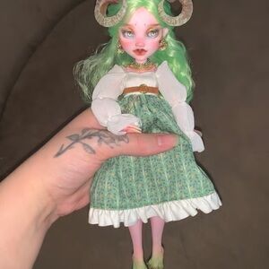 Monster High Doll with Green Hair and Dress